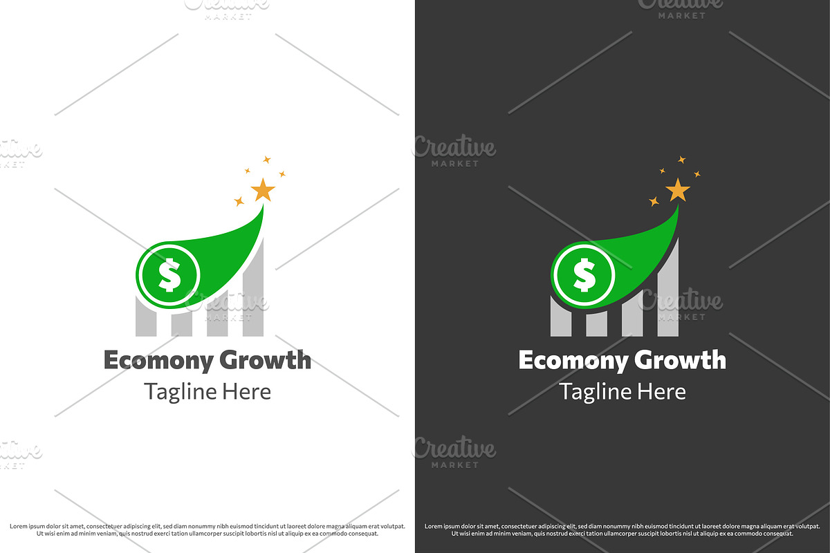 Economy Growth Logo Design Icon, a Branding & Logo Template by Morvana Crew