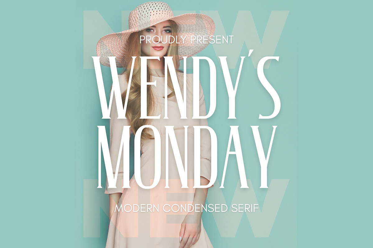 Wendy's Monday - Modern Serif Font, a Serif Font by Almeera Std (Photo 1 of 8)