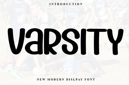 Varsity, a Sans Serif Font by FreshTypeINK