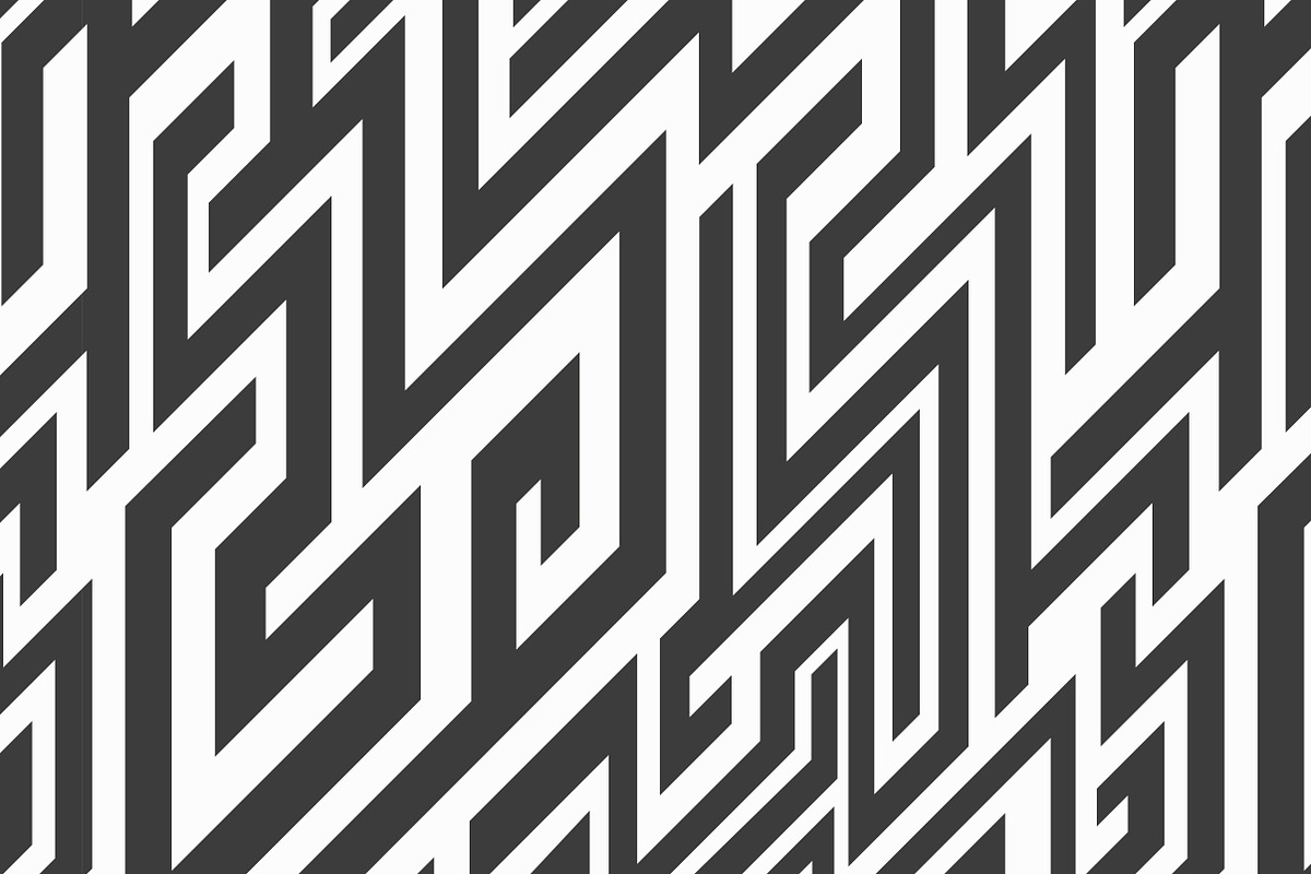 Monochrome Maze Patterns, a Pattern Graphic by Gudiny (Photo 2 of 13)