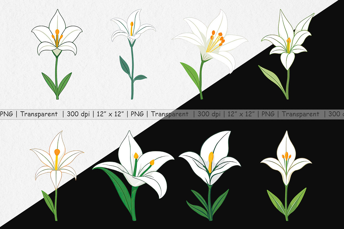 Easter Lily Clipart, a Graphic by Artnoy (Photo 2 of 5)