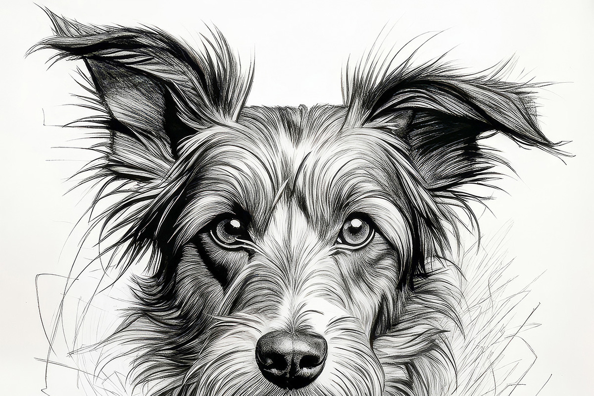 Monochrome Dog Sketch Collection, an Animal Illustration by StockVerse Creative (Photo 3 of 4)