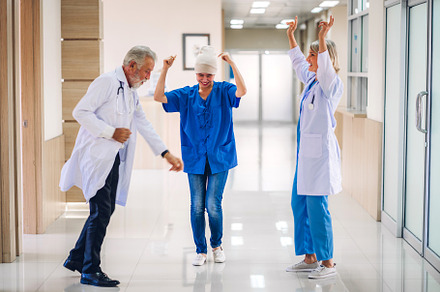 Professional medical doctor team with stethoscope in uniform dis, a Person Photo by Art_Photo