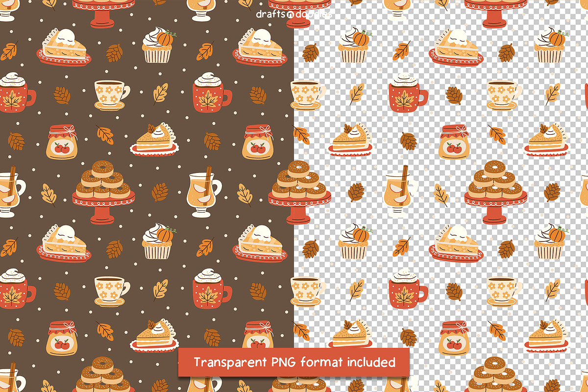 Fall Favorites Clipart and Patterns, a Pattern Graphic by Drafts n Doodles (Photo 9 of 14)