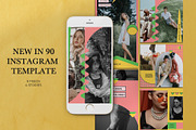 New In 90's Instagram Templates, a Social Media Template by Azruca (Thumbnail 1 of 9)