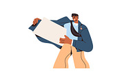 People with blank ad banners set, an Illustration by PaperTrident (Thumbnail 6 of 17)