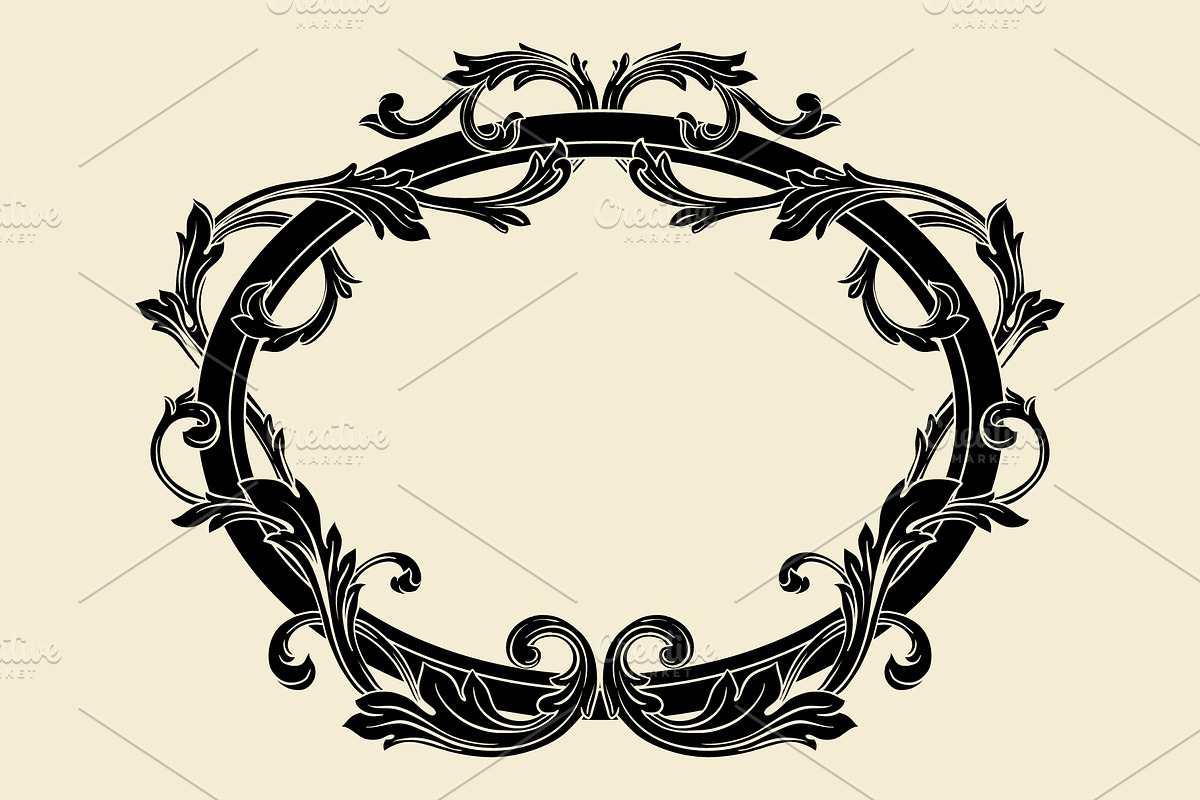 Borders and Frames Ornate Baroque, a Decorative Illustration by Samira (Photo 3 of 7)