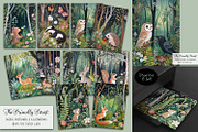 The Friendly Forest Postcard Designs, an Animal Illustration by The Dutch Lady Designs (Thumbnail 1 of 7)