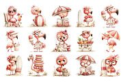 Whimsical Beach Flamingo PNG, a Seasonal Illustration by Nicolle's Colorful Art (Thumbnail 2 of 5)