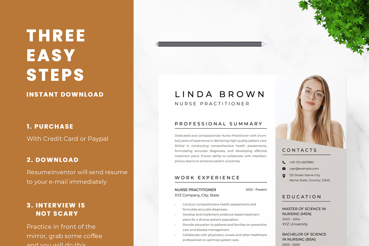 Nurse Practitioner Resume Template, a Resume Template by ResumeInventor (Photo 9 of 9)