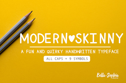 Modern Skinny Handdrawn display font