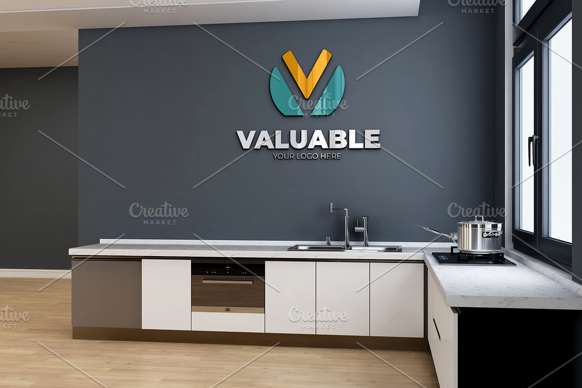 PSD Modern Office Wall Logo Mockup, an Advertising Mockup by Ayy (Photo 12 of 15)