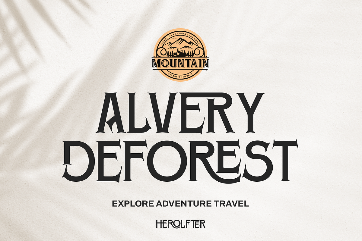 Herolfter - Modern Bold Display Font, a Serif Font by Pixesia Studio (Photo 2 of 10)