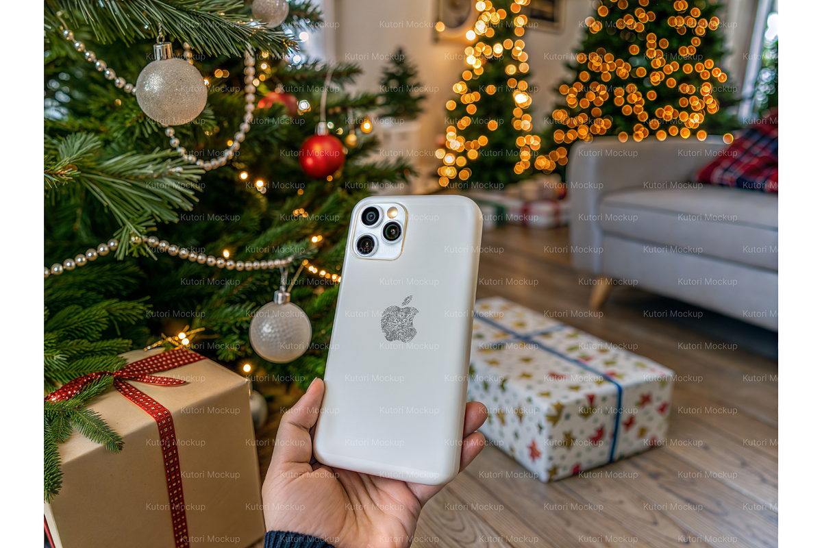 Festive Mobile Case Mockup near Tree, a Product Mockup by MockupWizard (Photo 5 of 5)