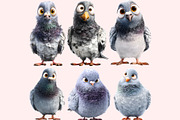 Pigeon PNG Clipart Bundle, a Graphic by M9 Design (Thumbnail 7 of 9)