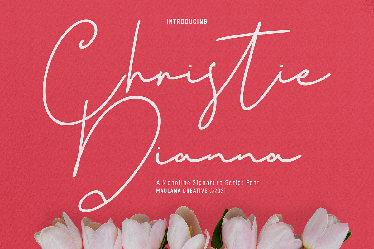 Christie Dianna Valentine Font, a Script Font by Maulana Creative (Photo 1 of 10)