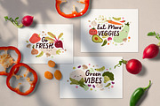Cute funny vegetables, stickers set, a Food Illustration by Good Studio (Thumbnail 1 of 7)