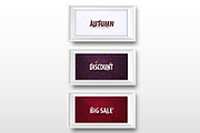 Autumn Sale banners with leaves., a Decorative Illustration by Leo Edition (Thumbnail 2 of 3)