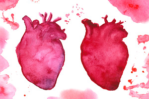 Happy Valentine's Day! Watercolor