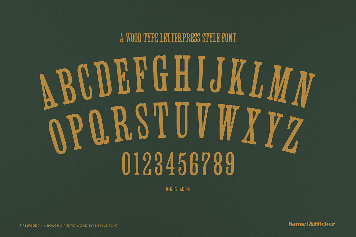 FIREWOOD - A Wood Type Style Font, a Serif Font by Komet & Flicker (Photo 13 of 14)