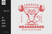 Funny weightlifting t shirt design, a Graphic by shaondesigns (Thumbnail 1 of 4)