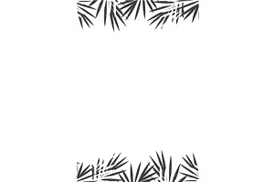 Vector Palm Leaves Outline