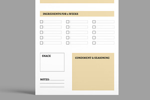 Healthy Meal Planner Layout