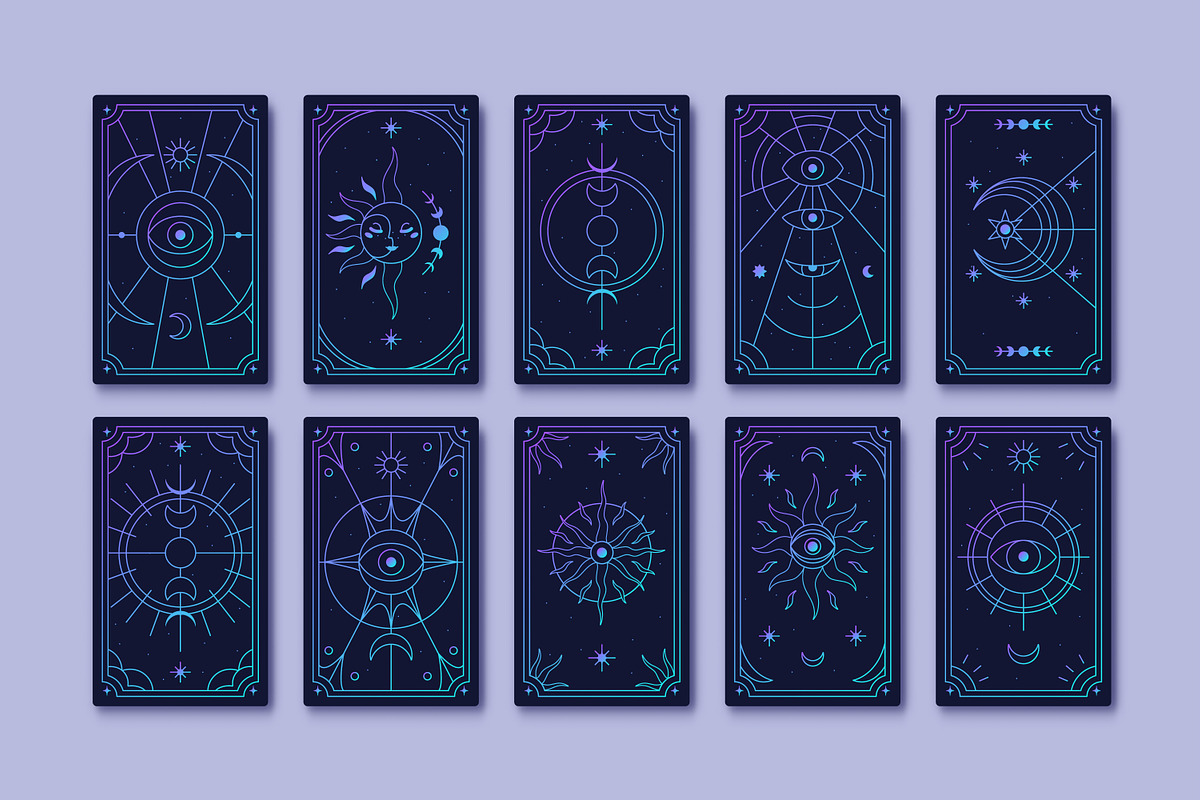 Magic tarot card back designs set, a Decorative Illustration by Good Studio (Photo 4 of 8)