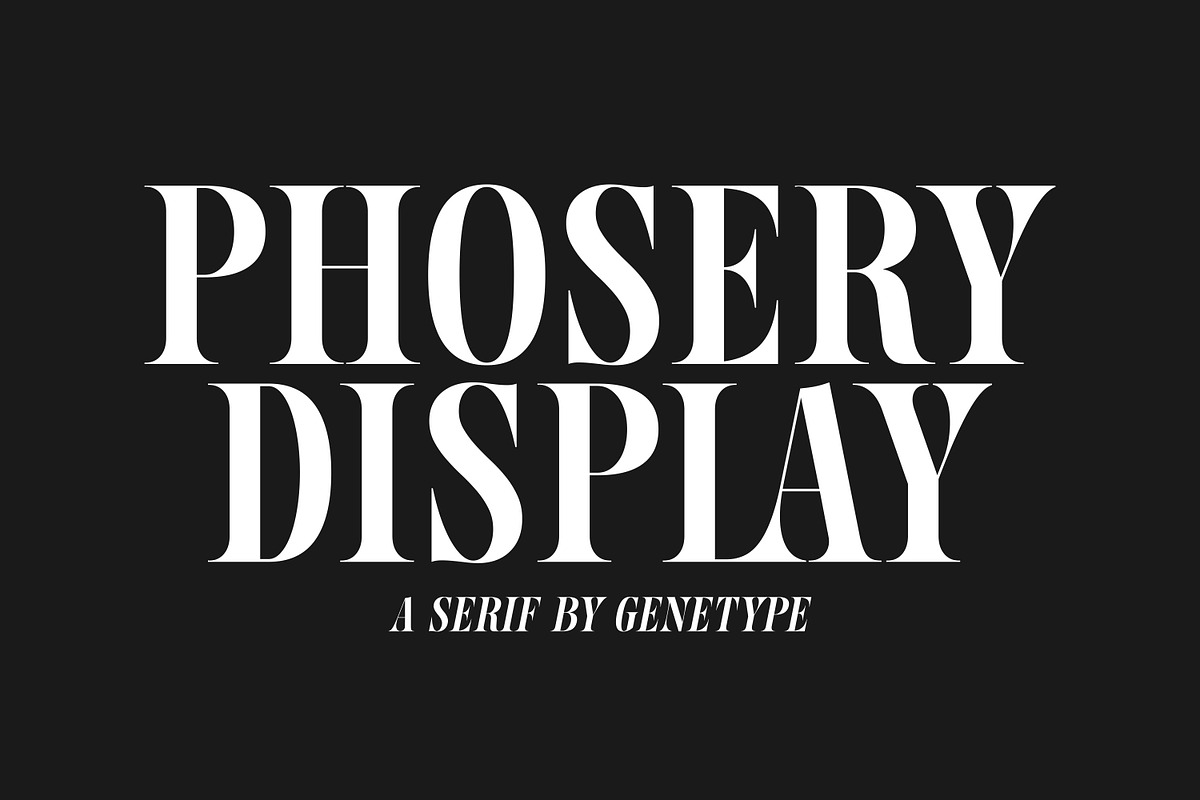 Phosery Serif Display Font, a Serif Font by Genetype (Photo 1 of 8)