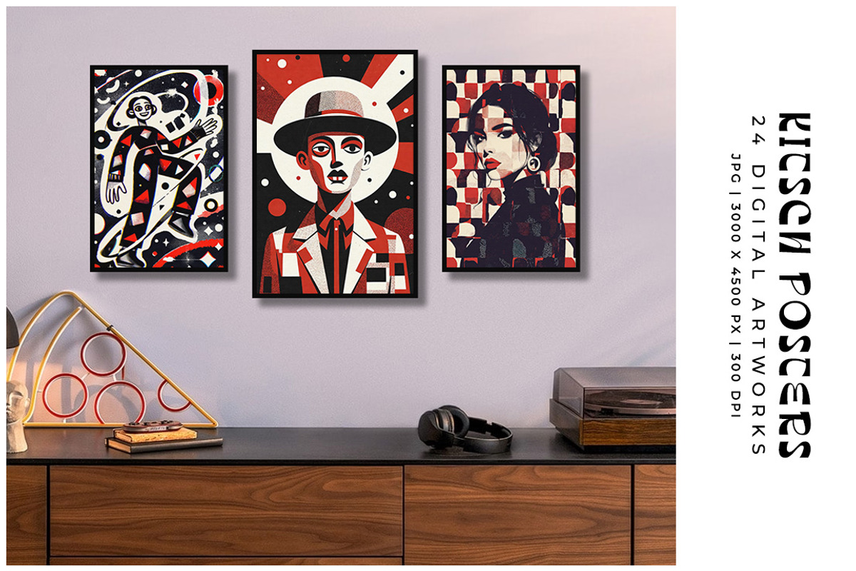 Kitsch Posters, a Decorative Illustration by Digital Art Creations (Photo 7 of 8)