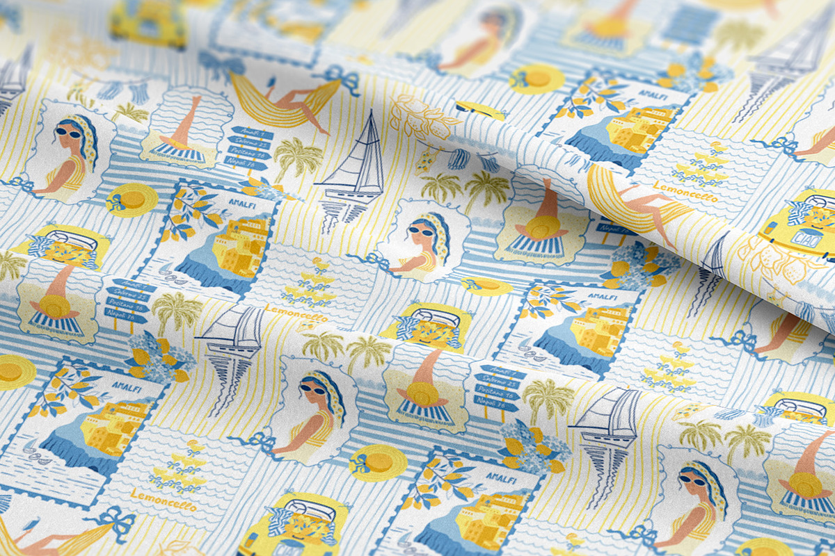 Limoncello - summer Amalfi patterns, a Pattern Graphic by Tani Kuzminka (Photo 13 of 24)
