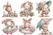 whimsical summer bunny, an Illustration by Designworld (Thumbnail 4 of 6)