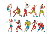 Sports vector illustrations set, a Person Illustration by LisaKolbasa (Thumbnail 5 of 19)