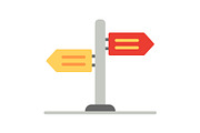 Street Sign Flat Icon, a Duotone Icon by Pexelpy (Thumbnail 1 of 2)