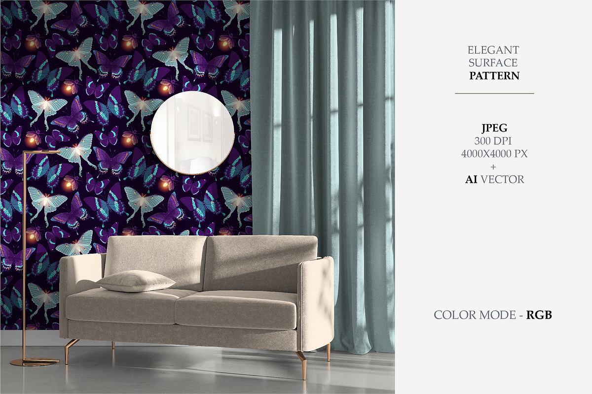Night Light Pattern, a Pattern Graphic by GreyLilac