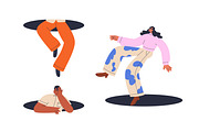 People jumping out of holes set, a Person Illustration by Good Studio (Thumbnail 7 of 9)