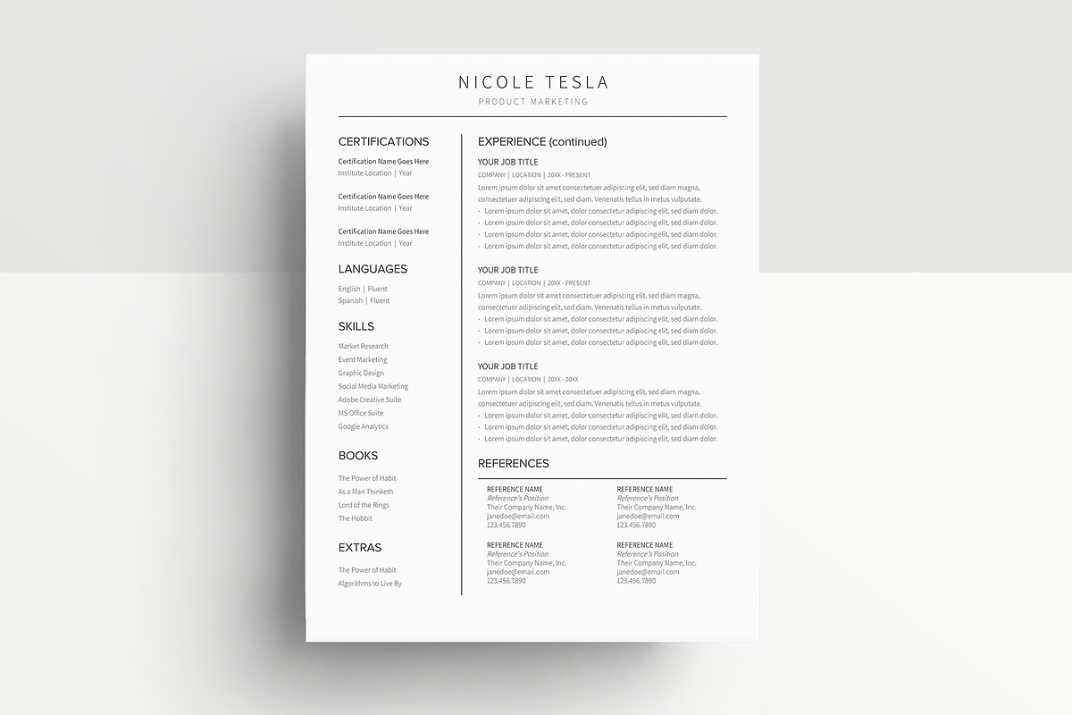Google Docs Resume Template, a Resume Template by MioDocs (Photo 4 of 7)