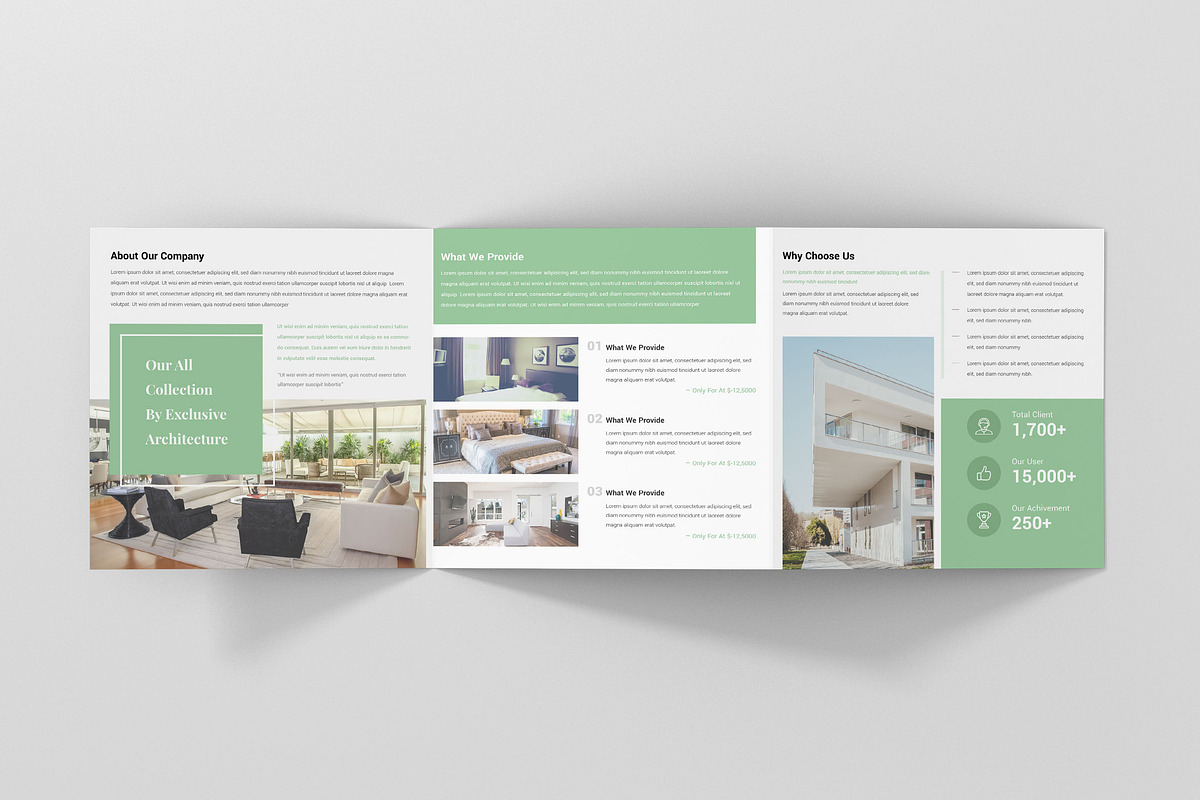 Real Estate Square Trifold Brochure, a Brochure Template by ZAAS (Photo 2 of 5)