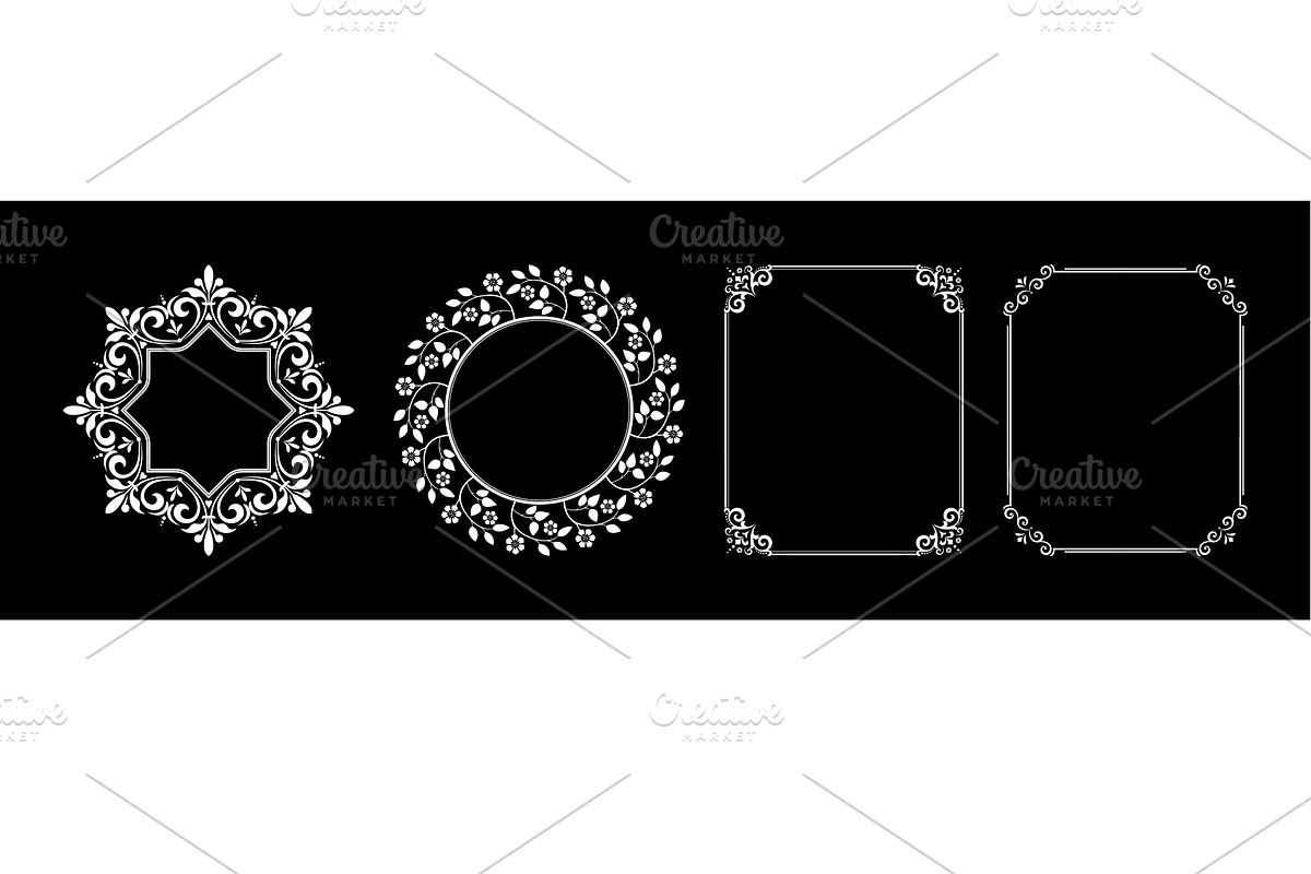 Set of decorative frames, a Pattern Graphic by RODINA (Photo 1 of 3)