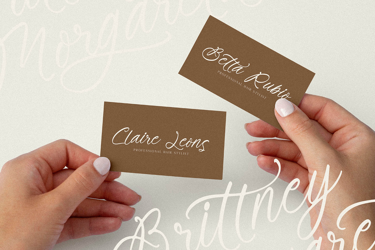 Brittney Morgareta Signature Script, a Script Font by Letterena Studios Script (Photo 2 of 15)