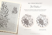 Floral Procreate Brushes and Stamps, a Brush Add-On by Sophia J Caldwell (Thumbnail 15 of 18)