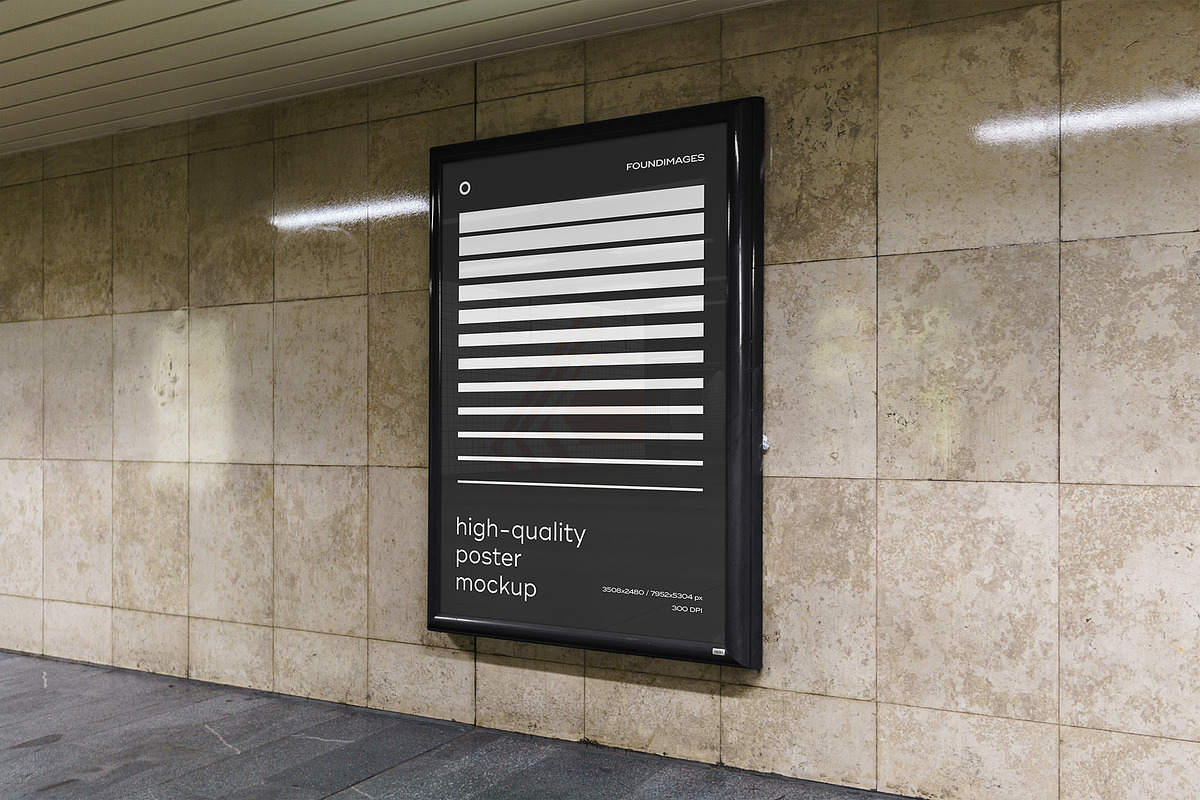 Subway Poster Mockup Bundle Metro, an Advertising Mockup by FoundImages (Photo 50 of 61)