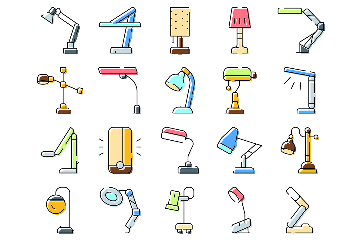 Different types of desk table lamps, an Object Graphic by pikepicture (Photo 2 of 3)
