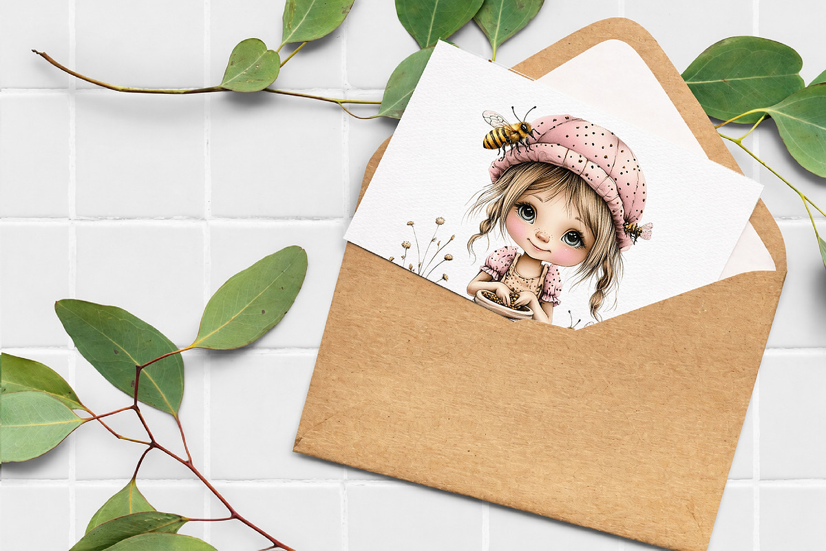 Watercolor Countryside Girl Clipart, an Illustration by Libby Wishes (Photo 6 of 7)