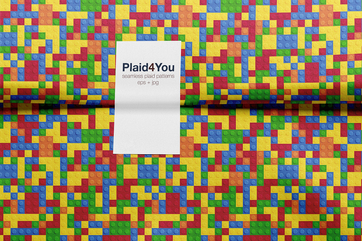 Plastic Toy Bricks Seamless Patterns, a Texture Graphic by Plaid4You (Photo 4 of 11)