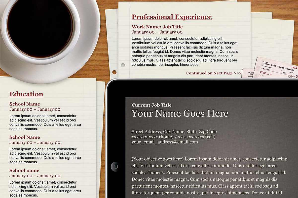 Busy Desk Template Resume, a Resume Template by Orange Resume