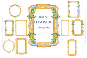 Royal Chinoiserie Orange Topiary, a Decorative Illustration by LABFcreations (Thumbnail 2 of 12)