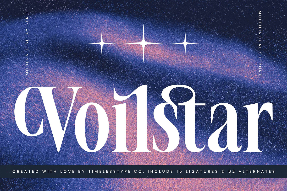 Voilstar Modern Display Serif, a Serif Font by timelesstype.co (Photo 1 of 20)