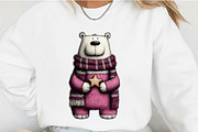 Whimsical Christmas Polar Bear Clipa, an Illustration by OK Design (Thumbnail 5 of 6)
