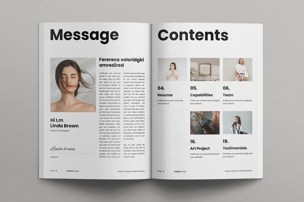 Creative Graphic Design Portfolio, a Brochure Template by E-Type (Photo 2 of 8)